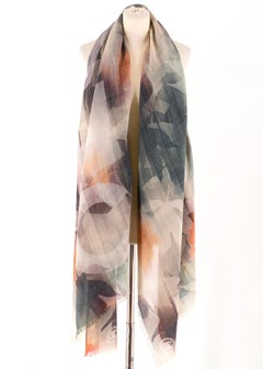 Chanel Multi-coloured Printed Wool Scarf