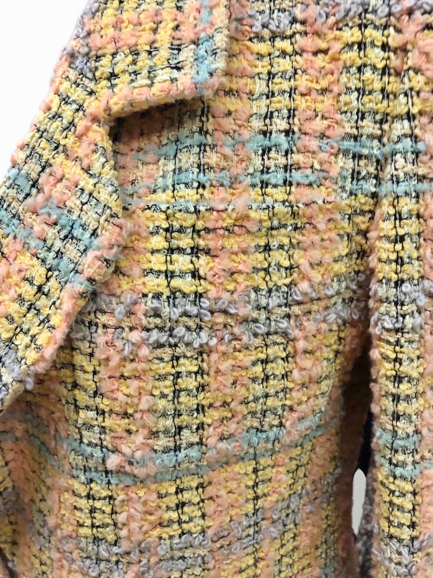 Chanel Multi-Coloured Tweed Jacket  In Excellent Condition For Sale In Sheung Wan, HK