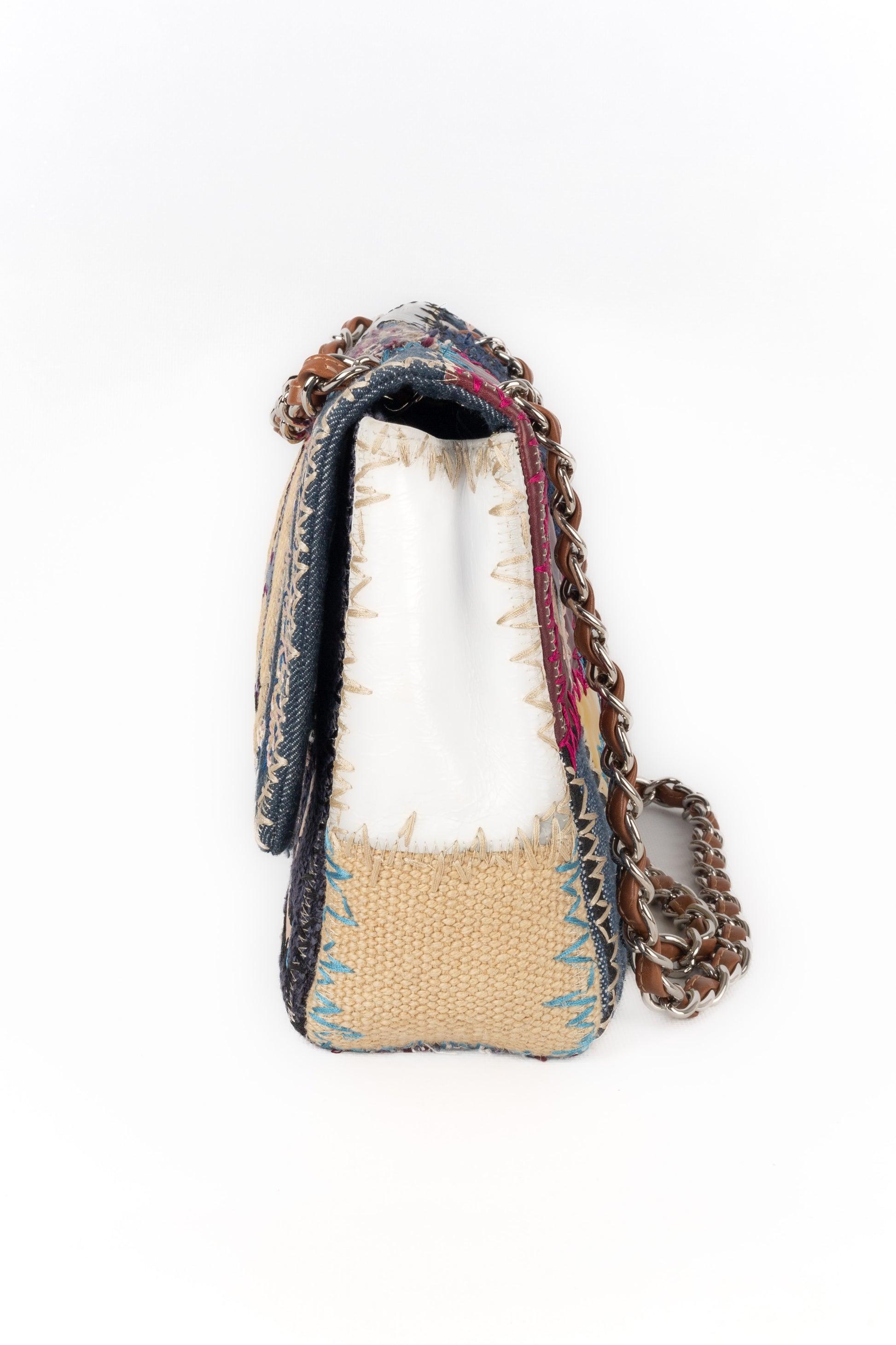 Chanel Multi-material Jumbo 'Patchwork' Bag, 2012 In Excellent Condition For Sale In SAINT-OUEN-SUR-SEINE, FR