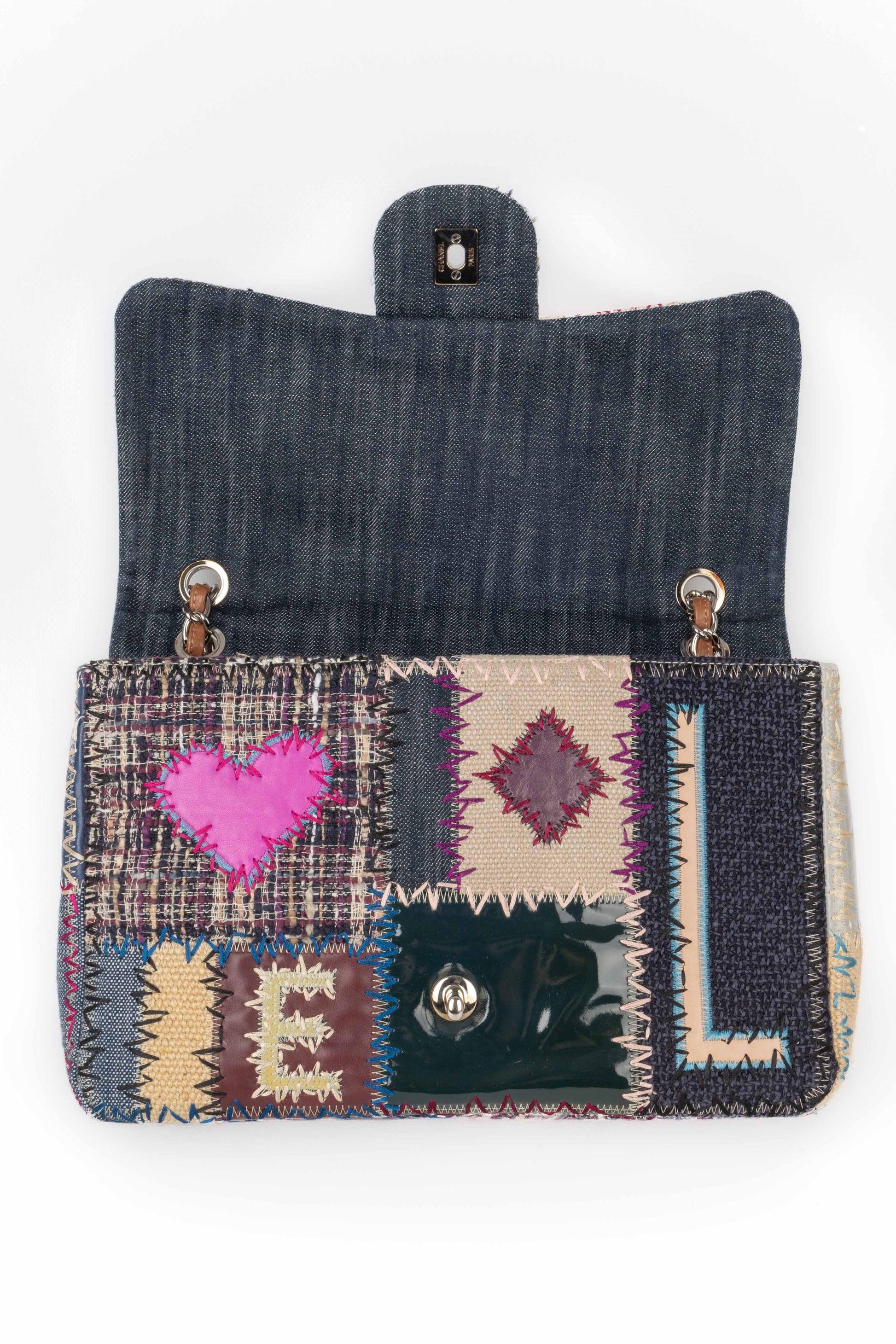 Chanel Multi-material Jumbo 'Patchwork' Bag, 2012 For Sale 5