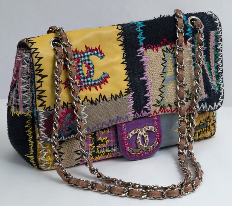 Chanel Multicolor Patchwork Denim And Leather Jumbo Classic Single Flap  Silver Hardware, 2012 Available For Immediate Sale At Sotheby's
