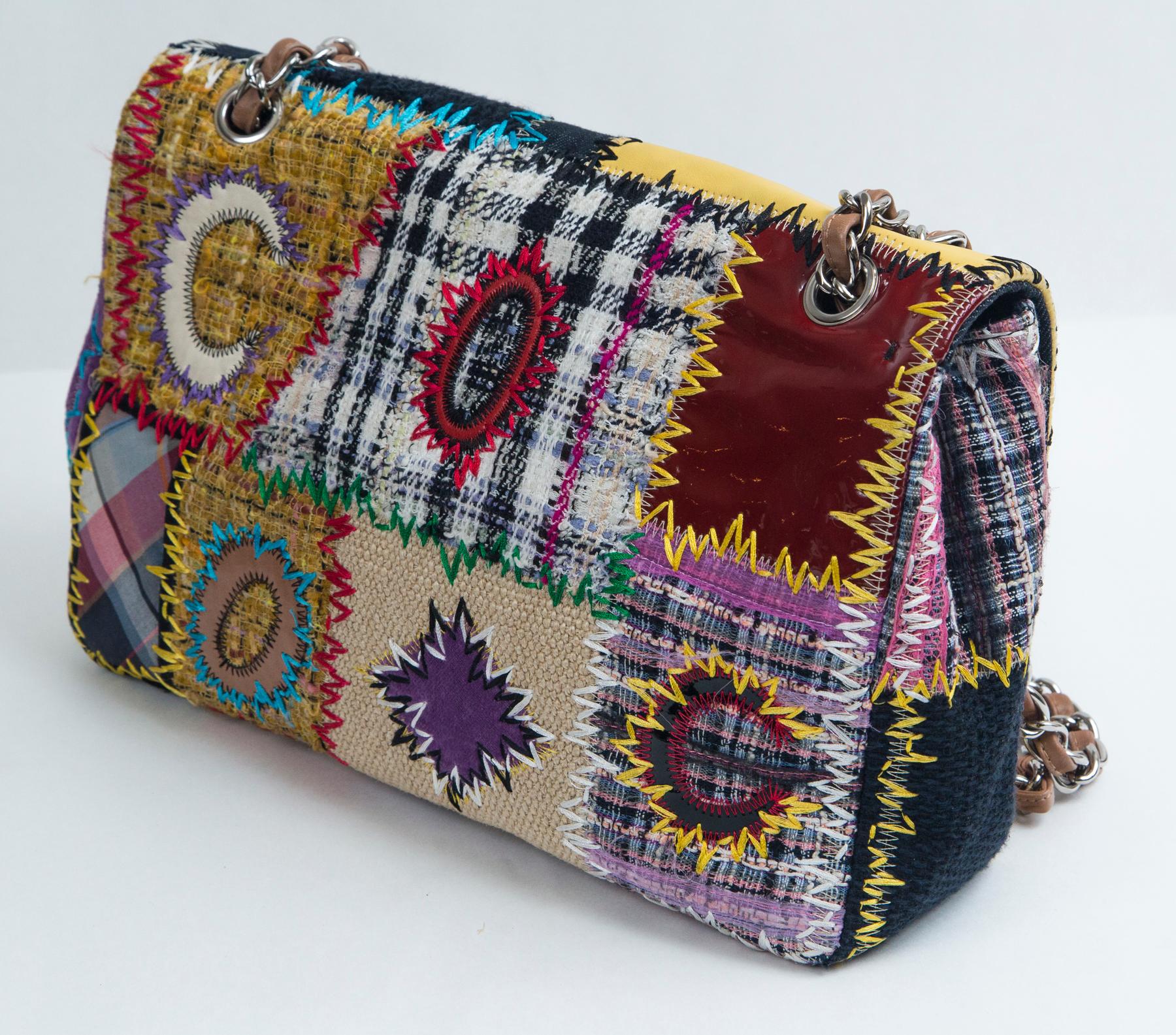 Chanel - Sac à main à rabat Jumbo Multi Patchwork 2