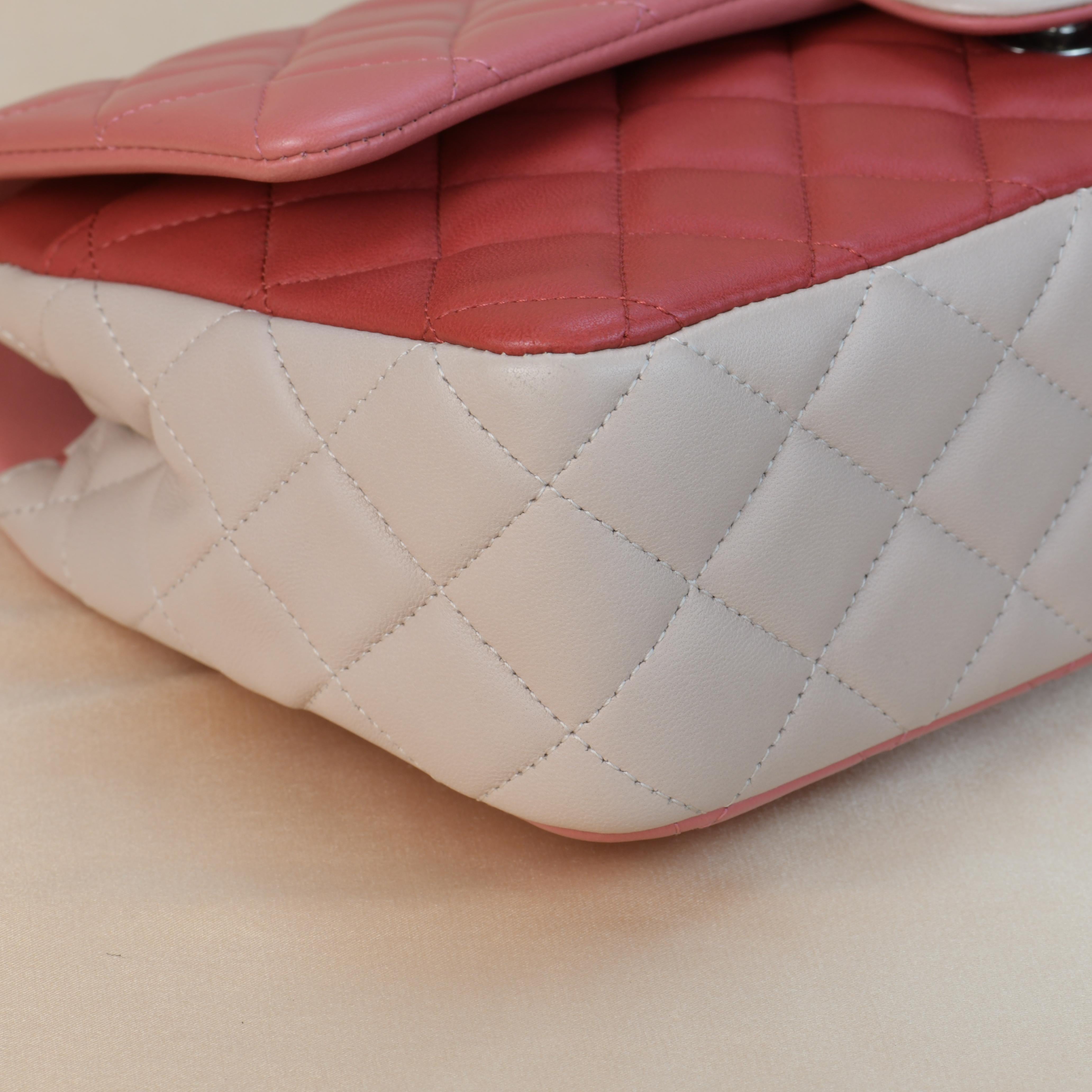 Chanel Multi-Pink Quilted Lambskin Medium Valentine Charm Single Flap Bag 1