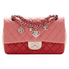 Chanel Multi-Pink Quilted Lambskin Medium Valentine Charm Single Flap Bag
