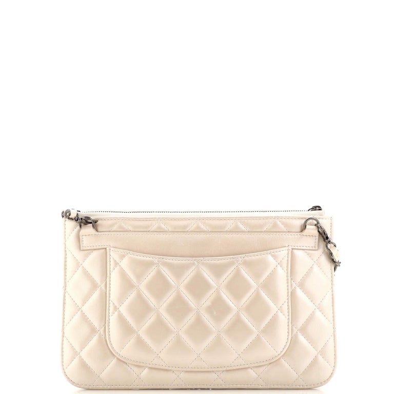 Chanel Multi Pochette Crossbody Bag Quilted Lambskin Medium En vente sur  1stDibs