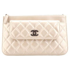 Chanel Multi Pochette Crossbody Bag Quilted Lambskin Medium