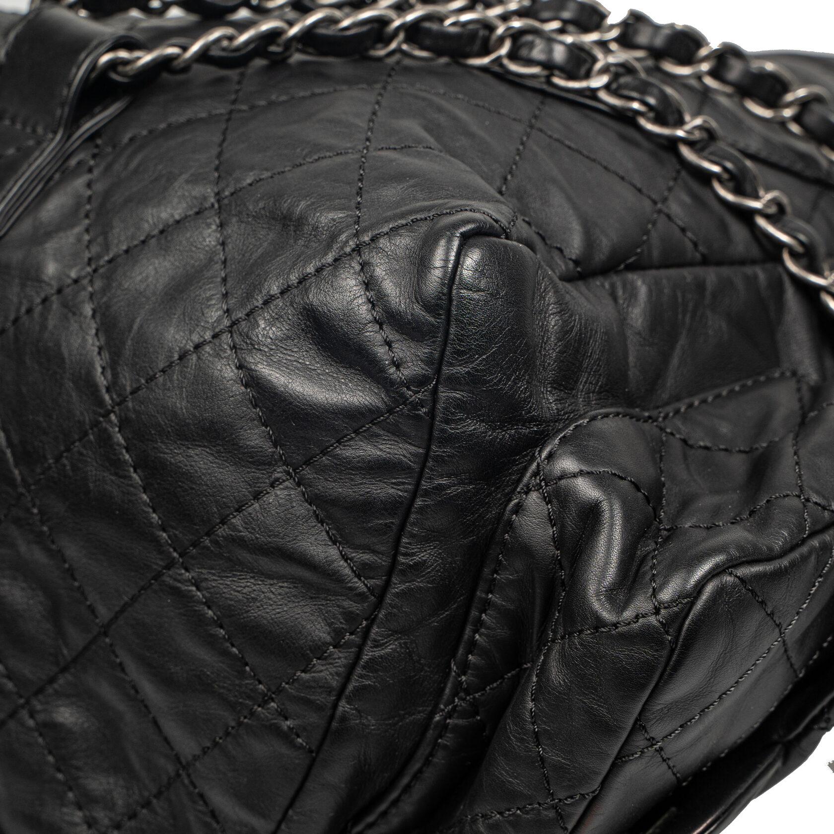 Black Chanel Multi Pockets Leather Backpack For Sale