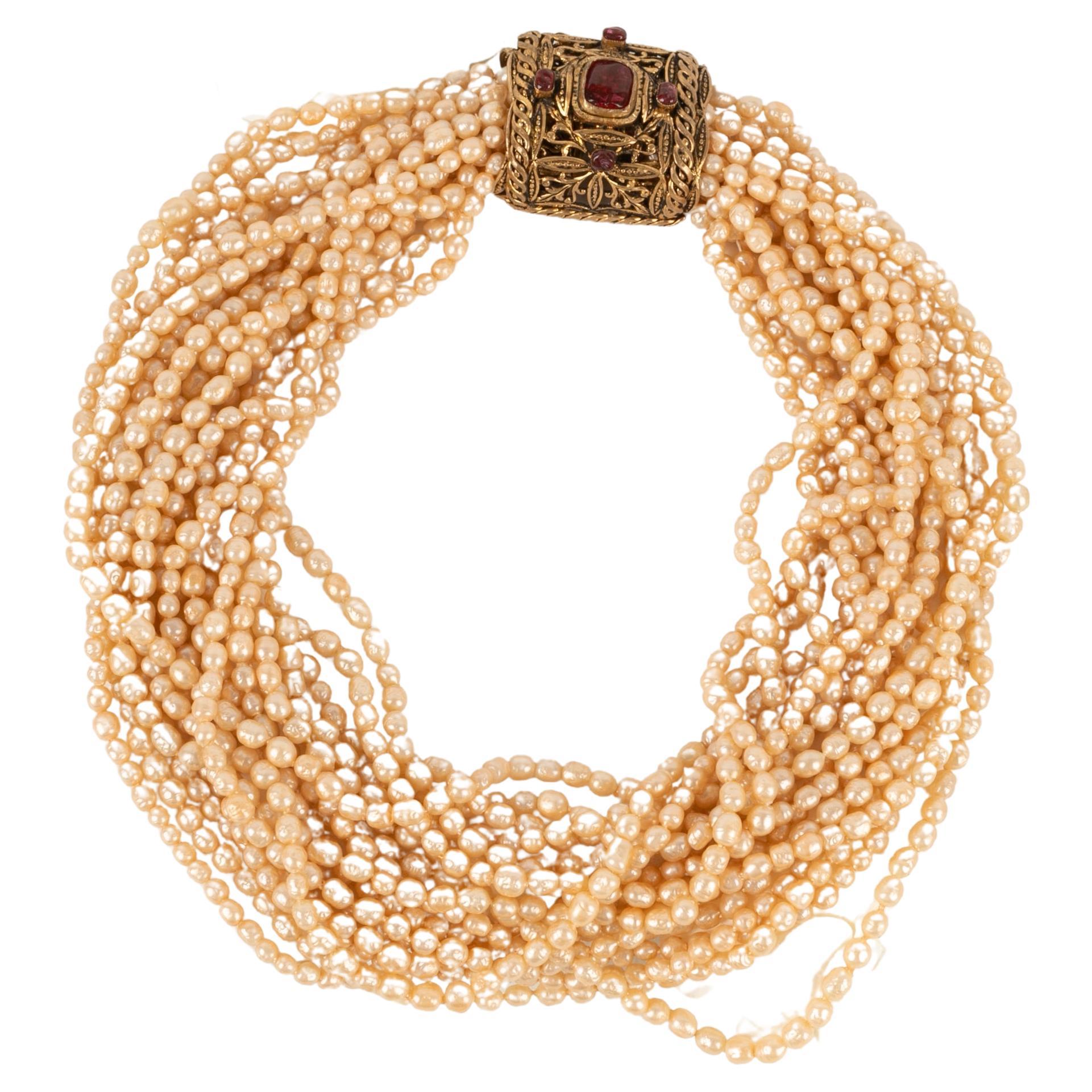 Chanel Mehrreihige Choker-Halskette