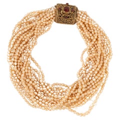 Retro Chanel Multi-Row Choker Necklace