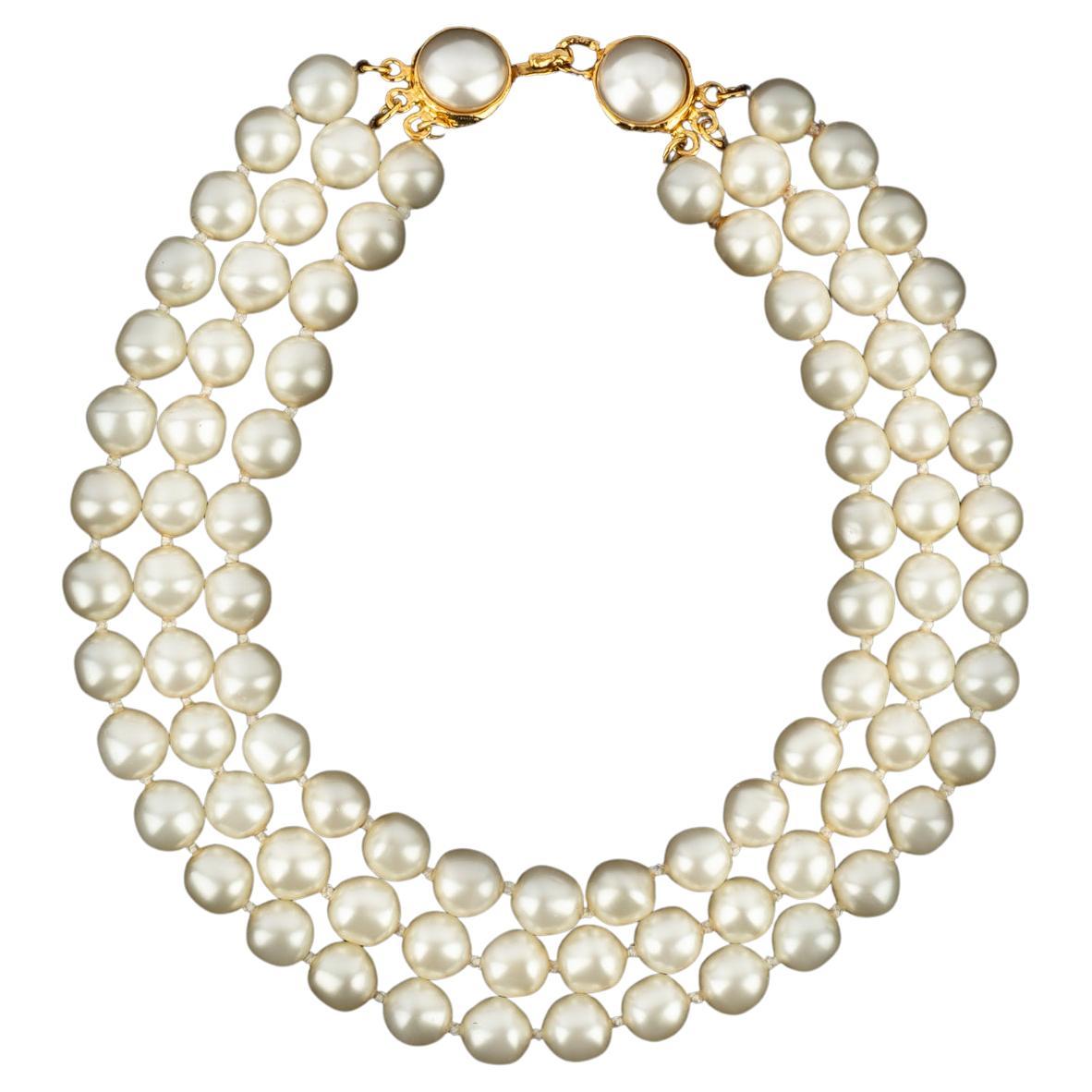 Collana Chanel a più file di Karl Lagerfeld anni '90 in vendita