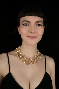 Collier à plusieurs rangs de Chanel par Karl Lagerfeld for Chanel circa 1990
