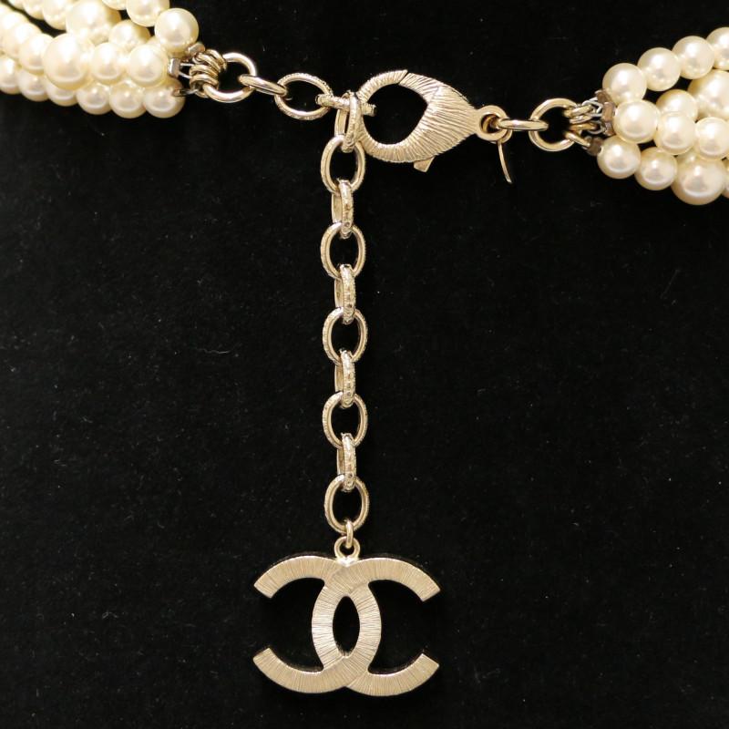 Chanel Mehrreihige Halskette im Angebot 2