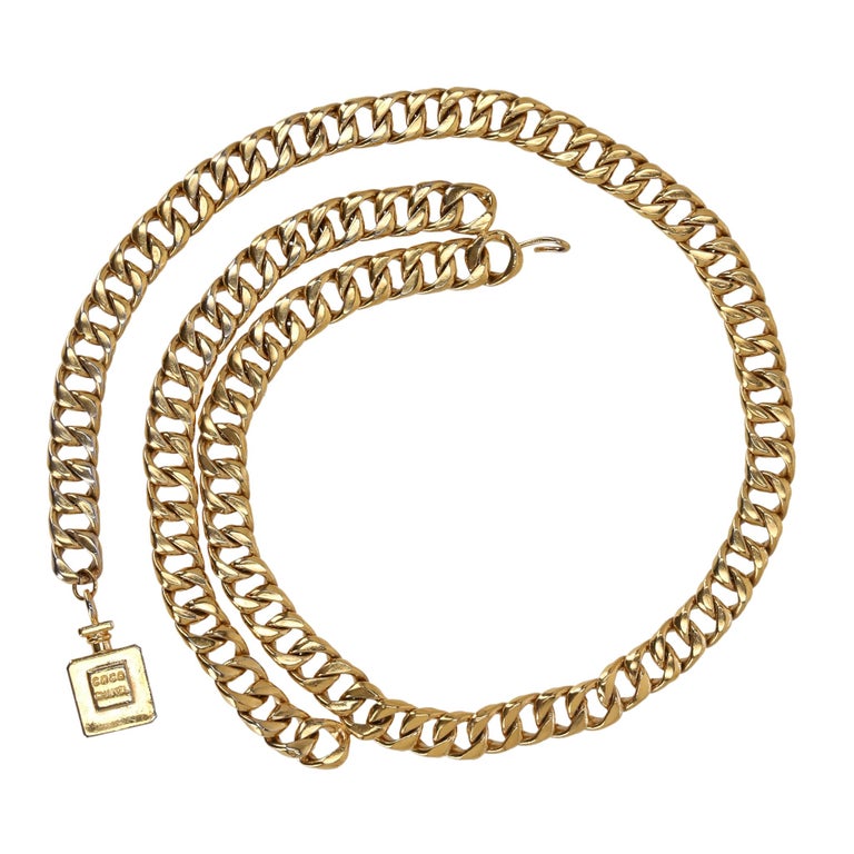 Chanel Multi-Strand Chain Belt With Chanel Perfume Bottle  display picture 1