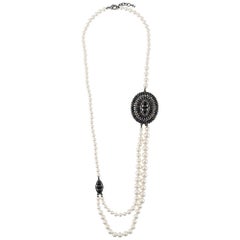 Chanel Multi Strand Pearl Necklace