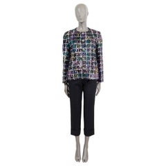 CHANEL multicolor 2022 22A FLORENCE SEQUIN Jacket 42 L
