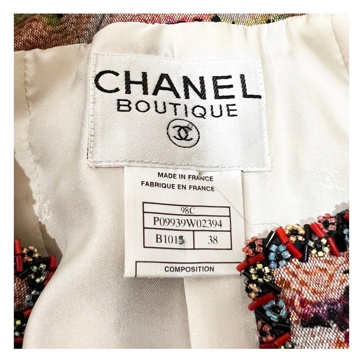 Women's Chanel Multicolor Beaded Trim Jacket Cruise1998