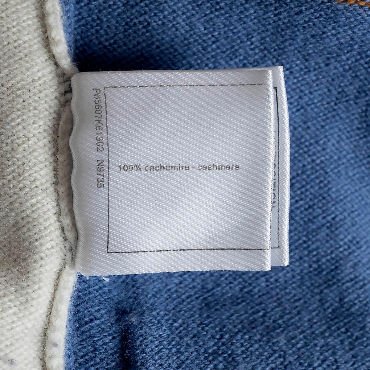 CHANEL multicolor cashmere 2020 20K COLORBLOCK Cardigan Sweater 36 XS For Sale 4