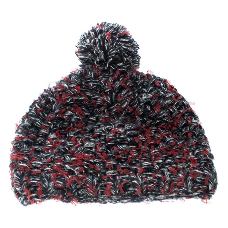 chanel pom pom beanie