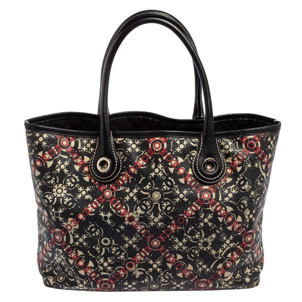 Chanel Multicolor CC Coco Printed Coated Canvas Tote