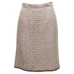 Chanel Multicolor Chanel Tweed Rhinestone-Trimmed Skirt