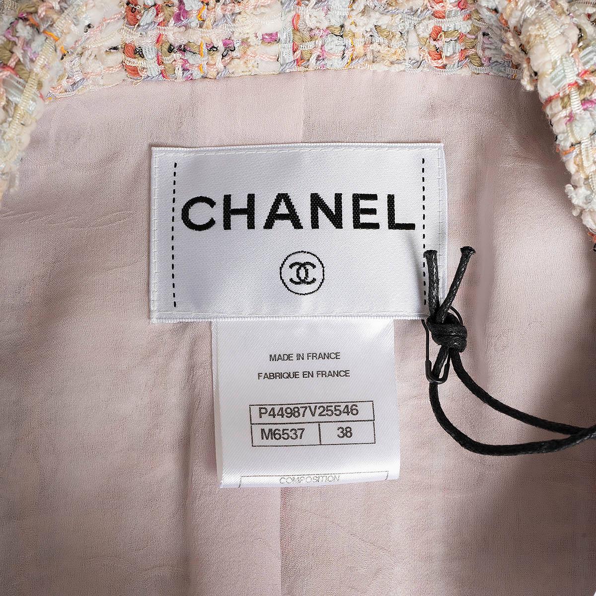 CHANEL multicolor cotton 2013 13C VERSAILLES TWEED Jacket 38 S For Sale 7