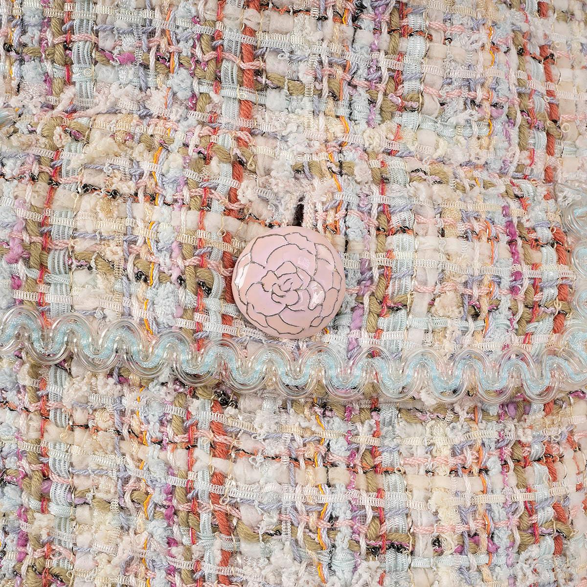 CHANEL Veste en coton multicolore 2013 13C VERSAILLES TWEED Jacket 38 S en vente 5