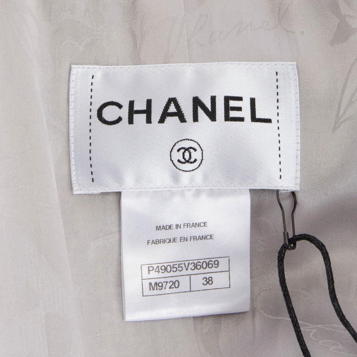 CHANEL Manteau multicolore en coton, 2014 14S SINGLE BUTTON TWEED Jacket 38 S en vente 3
