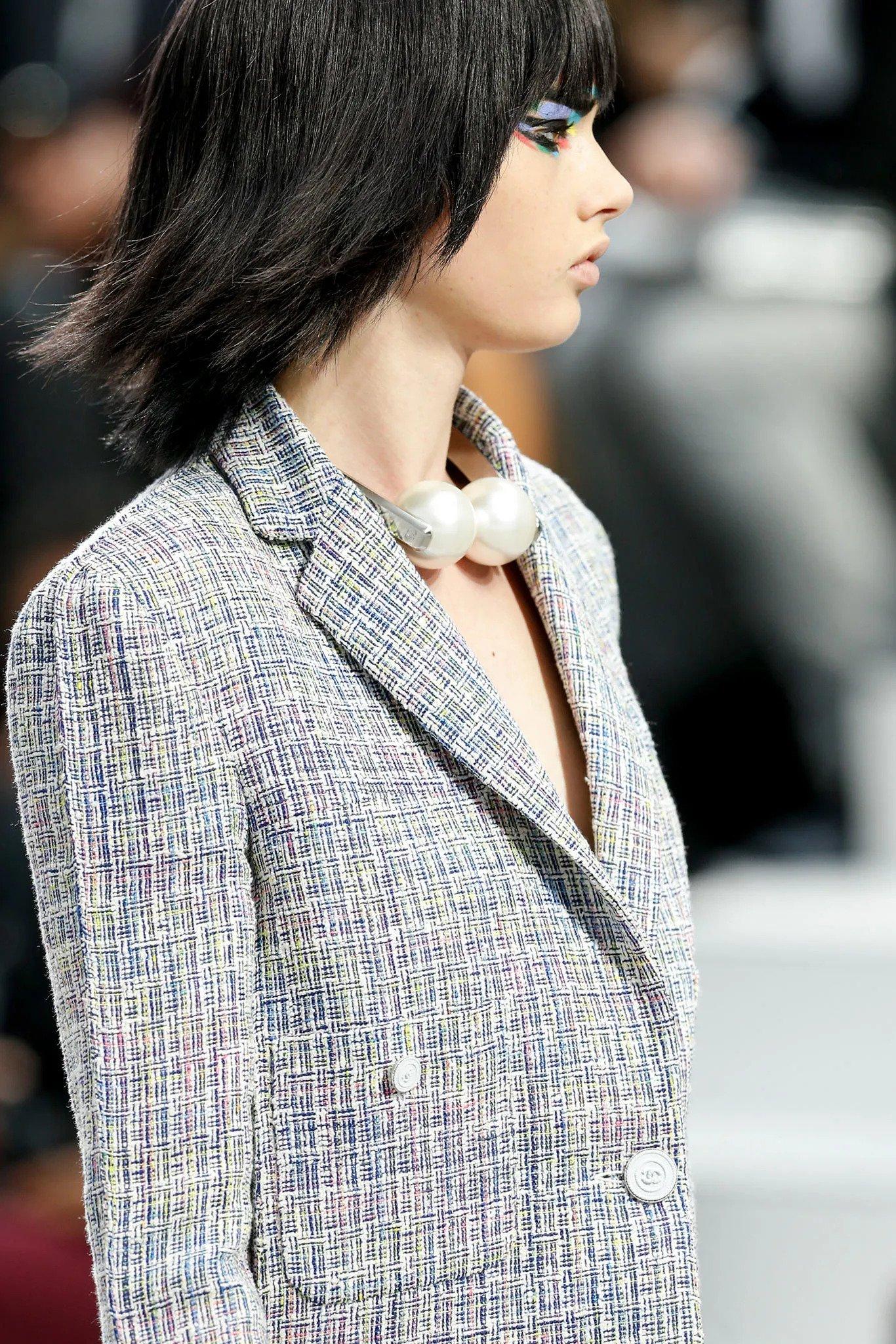 CHANEL multicolor cotton 2014 14S SINGLE BUTTON TWEED Coat Jacket 38 S For Sale 5