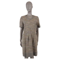 CHANEL Mehrfarbiges Kleid aus Baumwolle 2015 15S LUREX TWEED Kleid 48 XL