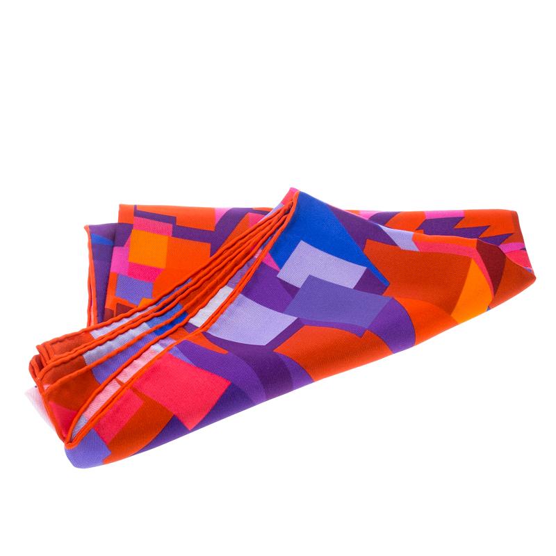 Revered for their flawless craftsmanship and classic designs, Chanel's accessories also exude the same flair. This square scarf is cut from luscious silk and features a multicoloured print all over making the piece look feminine and