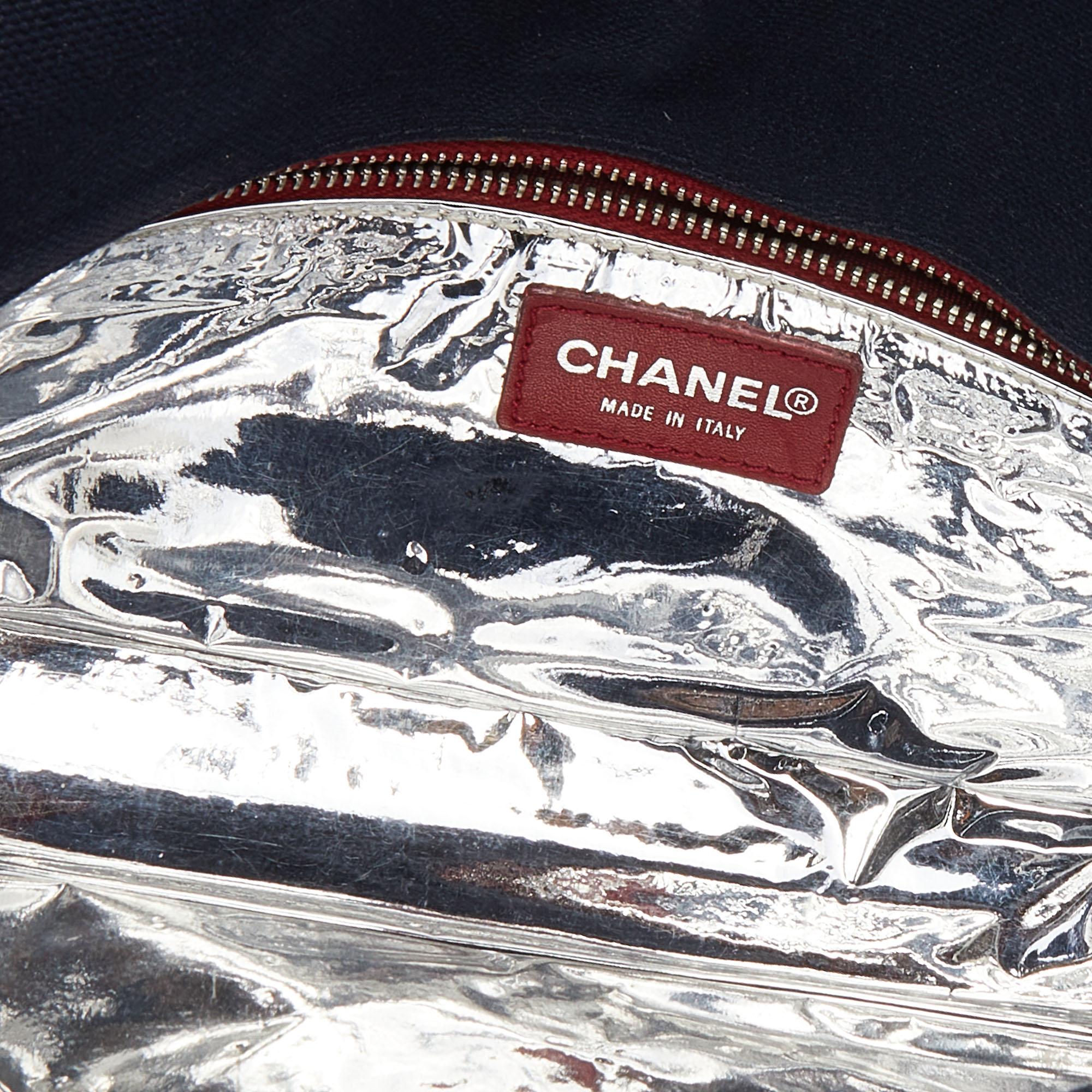 Chanel Multicolor Denim And Leather Vintage Number 5 Flap Bag 7