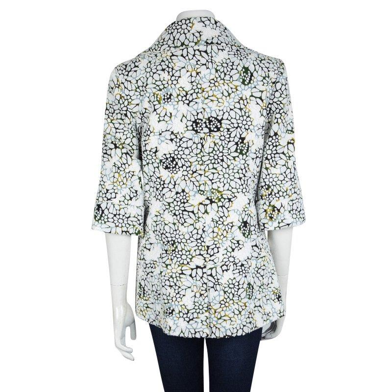 chanel double breasted floral shirt