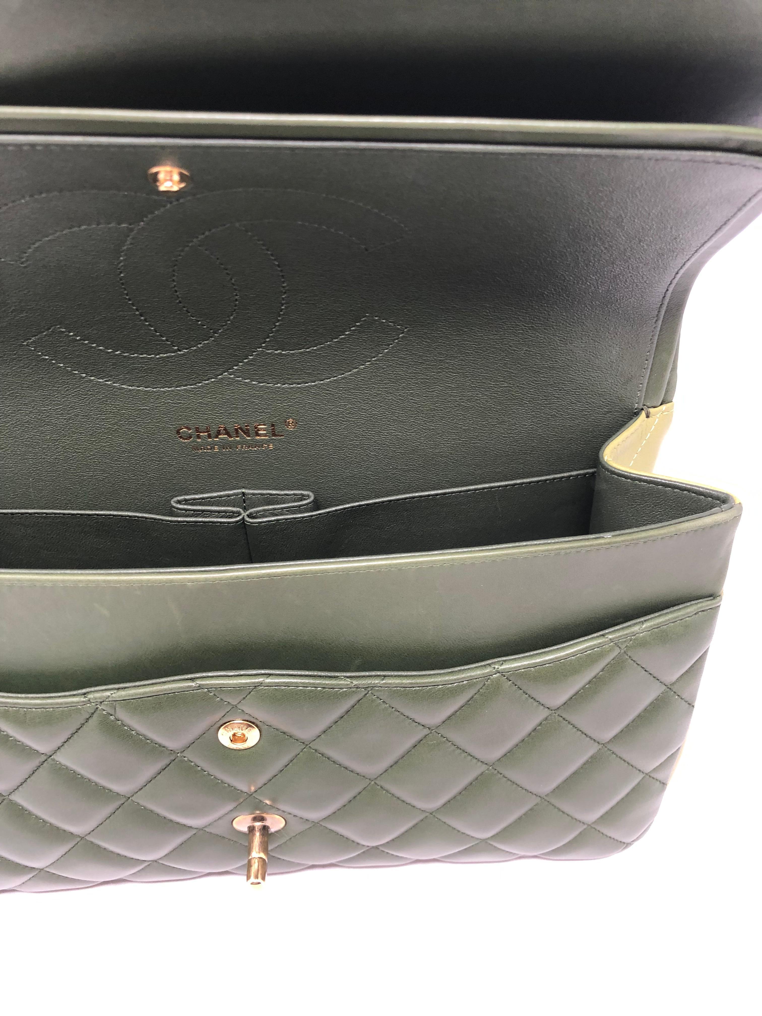 Chanel Multicolor Green Double Flap Bag 5