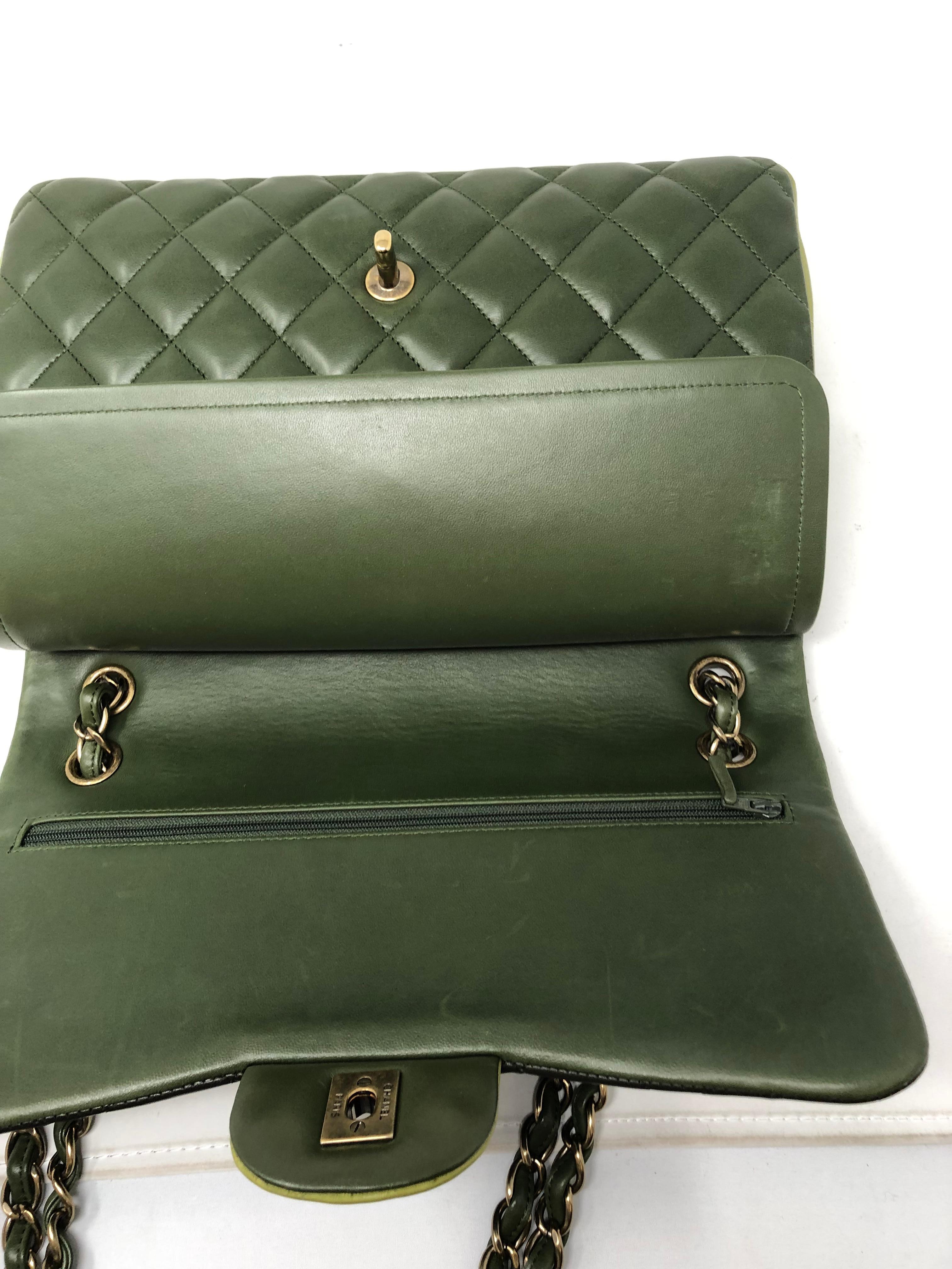Chanel Multicolor Green Double Flap Bag 4