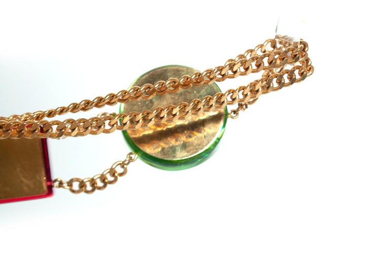 Chanel, multicolor iridescent chain belt Chanel, multicolor iridescent chain belt For Sale at 1stDibs main image 4