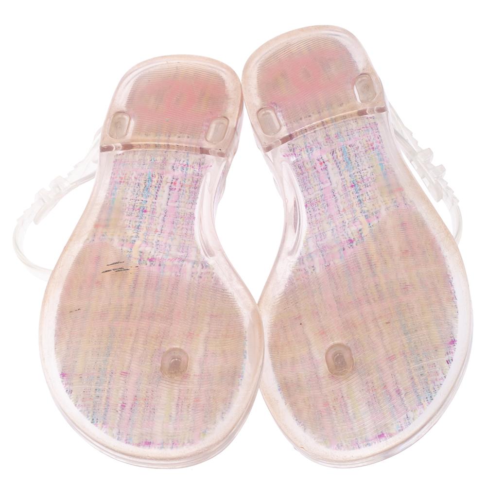 chanel jelly slippers