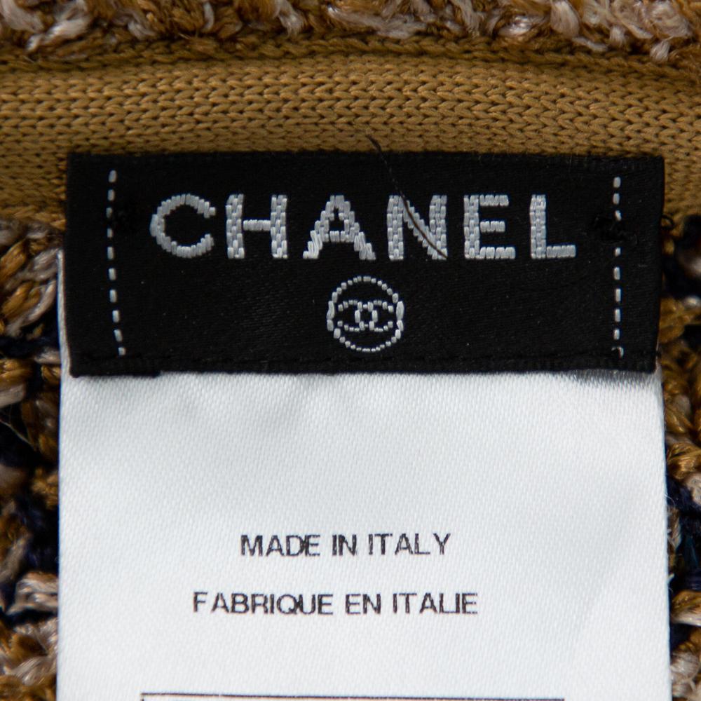 Chanel Multicolor Knit Chain Detail Open Front Cardigan M In Excellent Condition In Dubai, Al Qouz 2