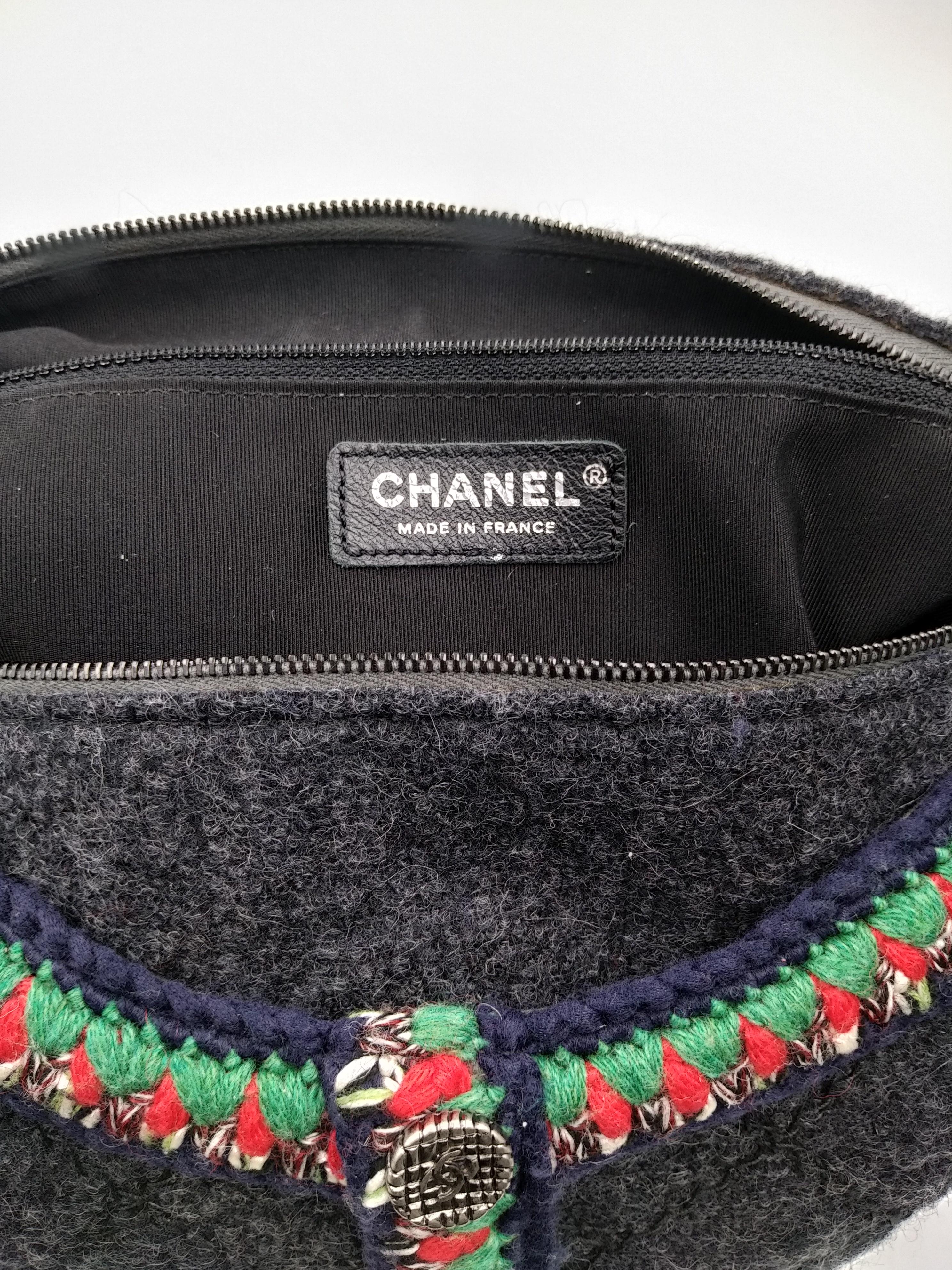 Chanel Multicolor Lambskin Wool Girl Bag  In Good Condition For Sale In Lugano, Ticino