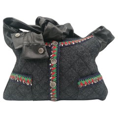 Chanel Multicolor Lambskin Wool Girl Bag 