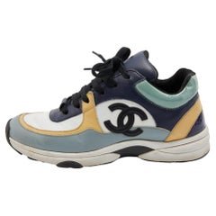 Chanel Multicolor Leather CC Low Top Sneakers Size 38