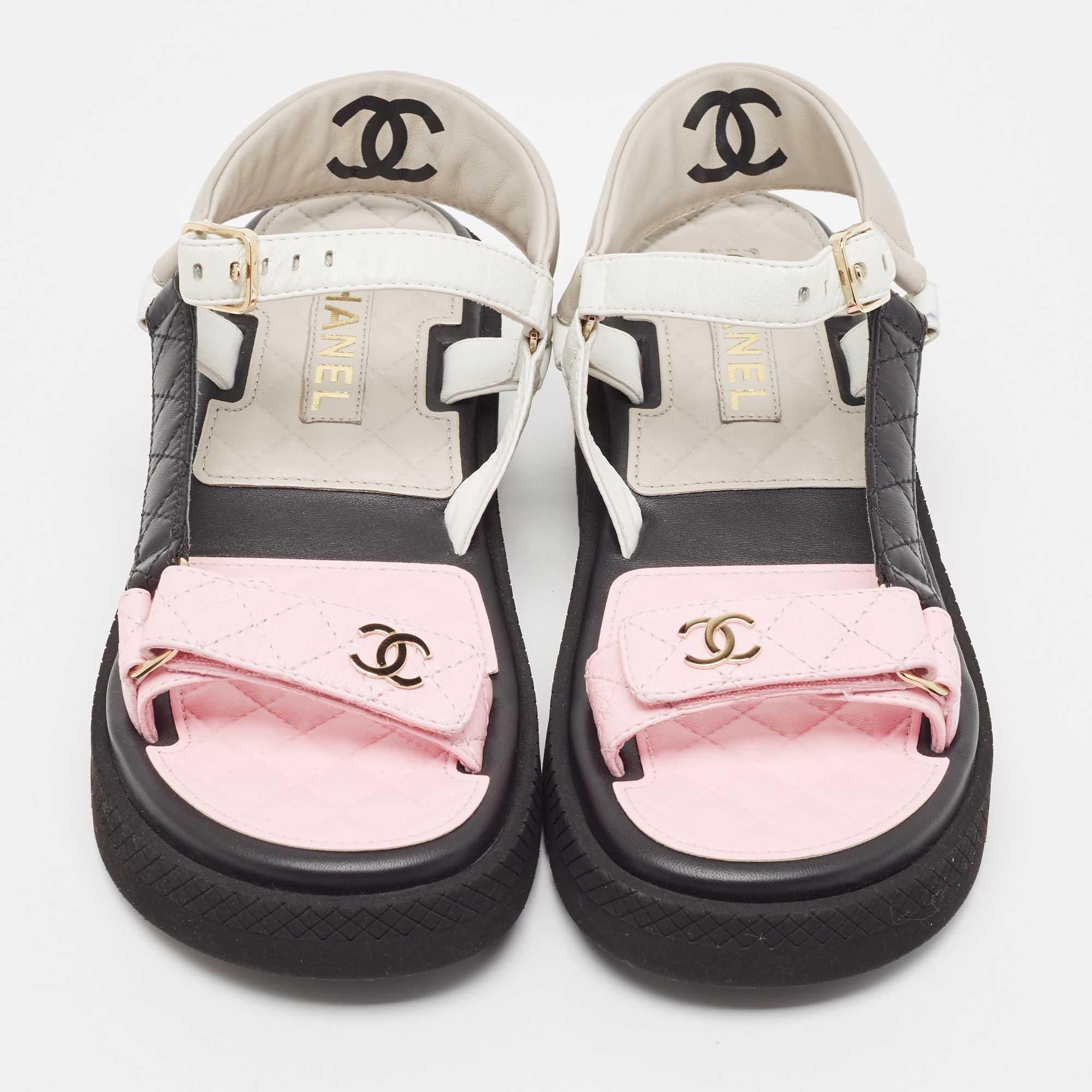 Chanel Cc Interlocking Sandals 11 For Sale on 1stDibs chanel