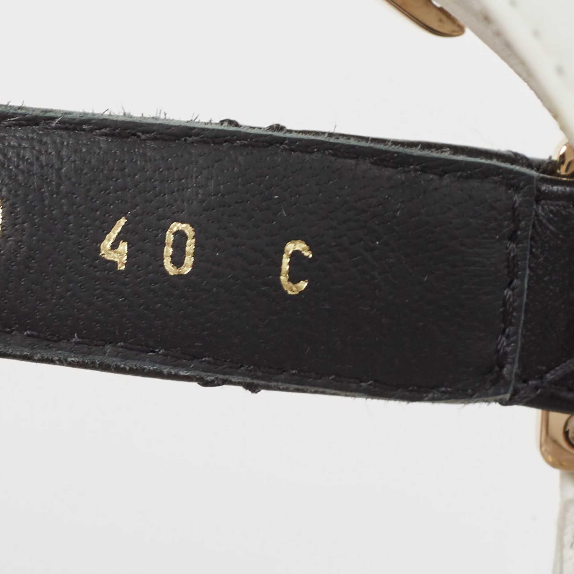 Chanel Multicolor Leather Interlocking CC Logo Sandals Size 40 3