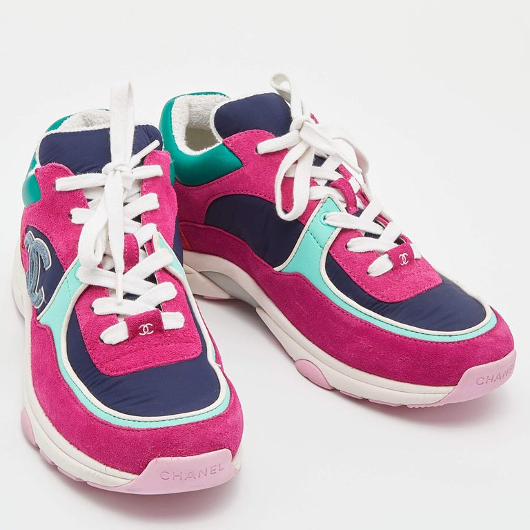Sneakers Clearance Blue And Pink Chanel Sneakers Chanel Multicolor