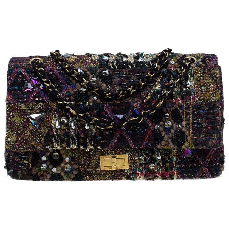 Chanel Multicolor Lesage Tweed Jewel Encrusted 2.55 Reissue Classic 227 Flap Bag