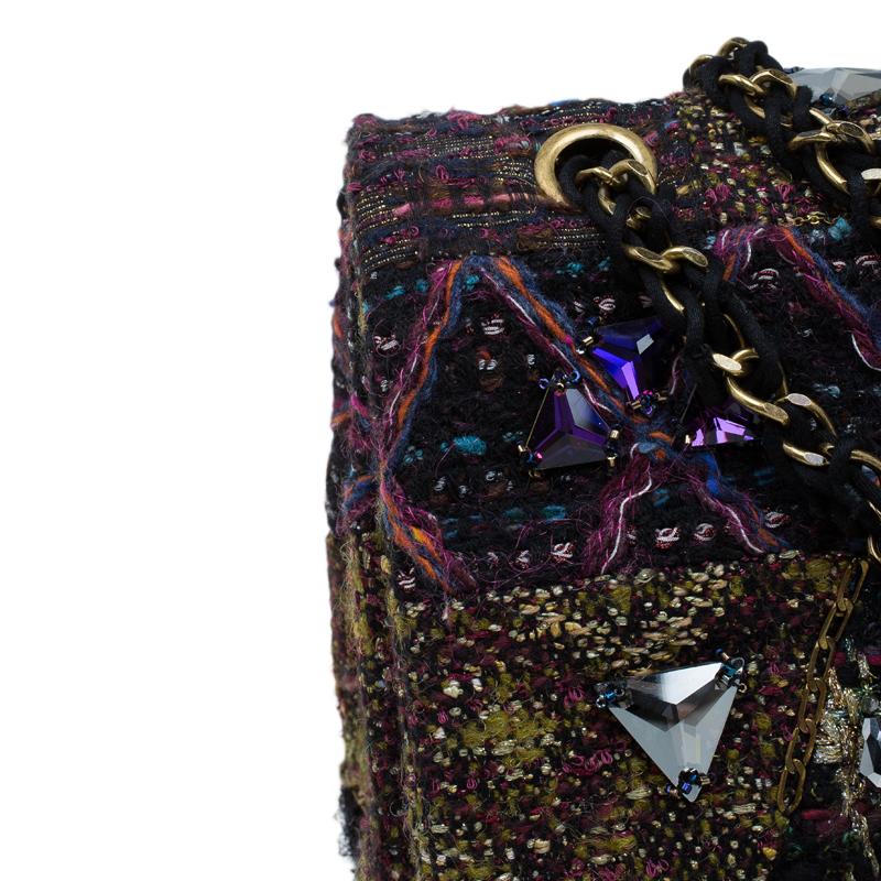 Chanel Multicolor Lesage Tweed Jewel Encrusted Reissue 2.55 Classic 228 Flap Bag 2