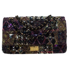 Chanel Multicolor Lesage Tweed Jewel Encrusted Reissue 2.55 Classic 228 Flap Bag