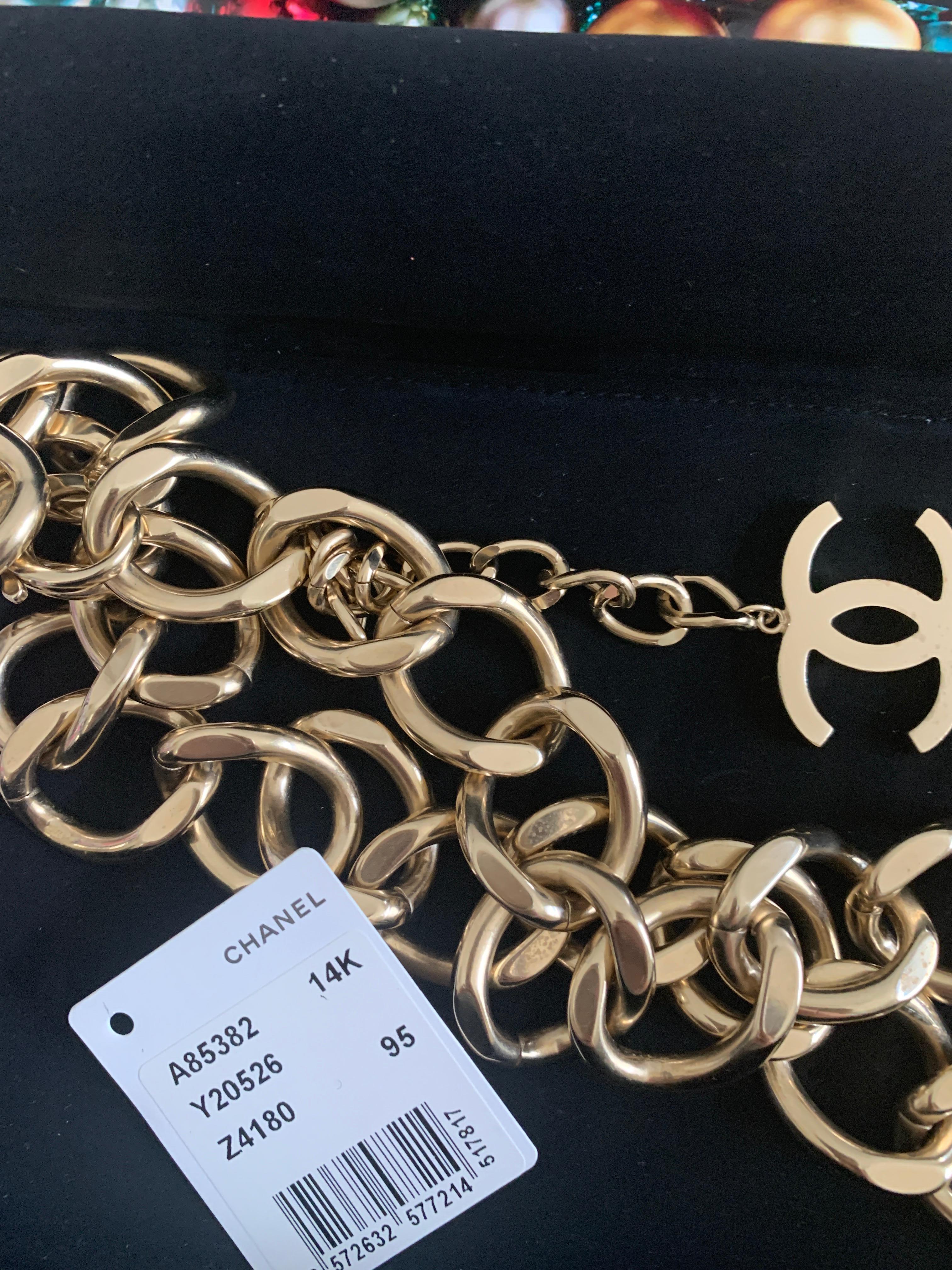 Chanel Multicolor Lock In Tweed Color Oversize Locket Gold Lock Belt 4