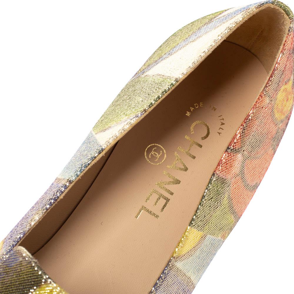 Chanel Multicolor Lurex Crepe Fabric Paris-Dubai Loafers Size 41 1