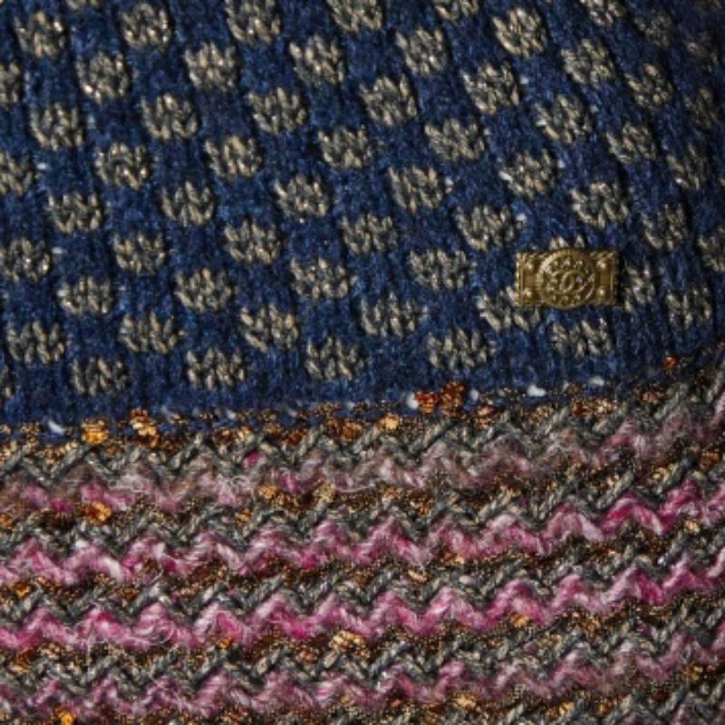 Chanel Vestido Midi Byzance de Punto de Lana Lúrex Multicolor L en Bueno estado para la venta en Dubai, Al Qouz 2