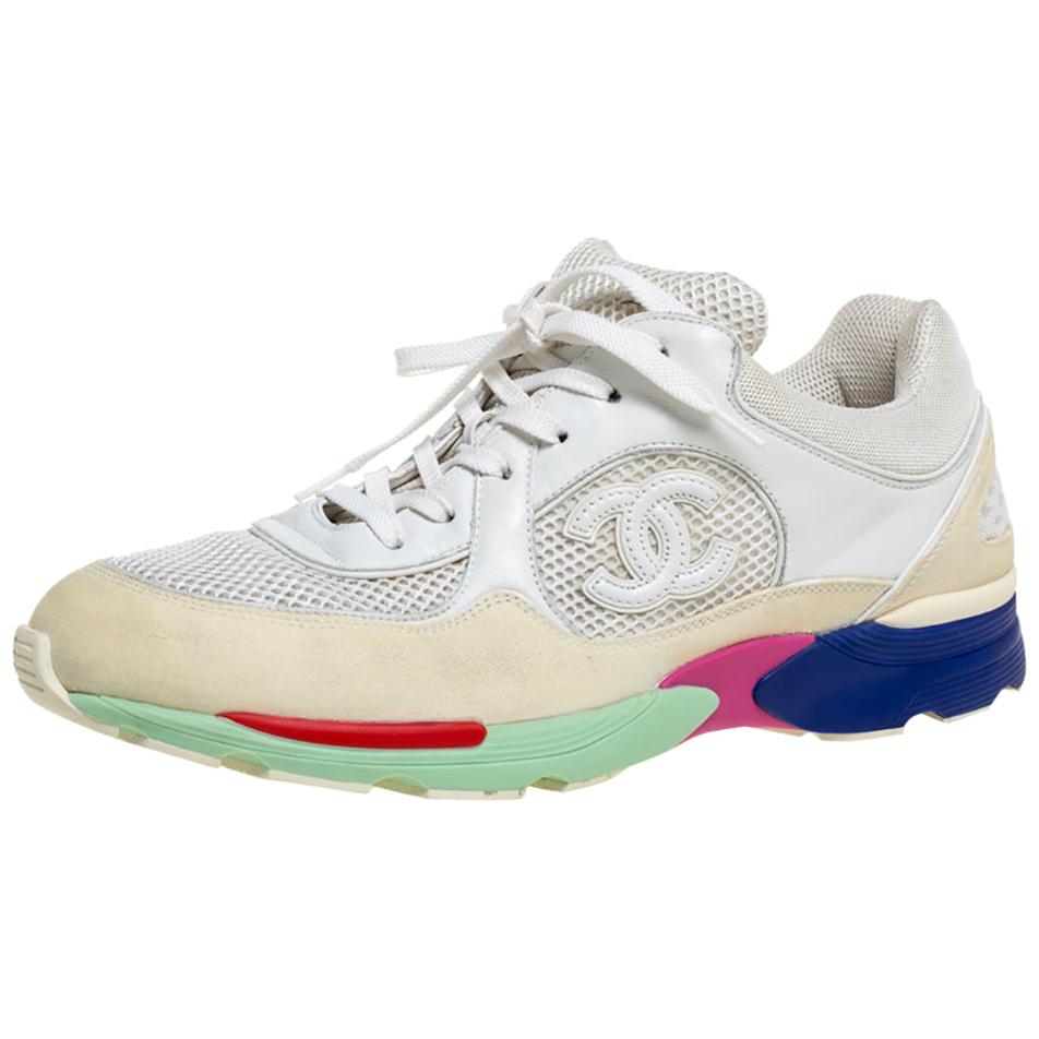 Chanel Multicolor Mesh, Suede and Leather CC Sneakers Size 42 at 1stDibs  chanel  sneakers multicolor, chanel sneakers size 42, chanel sneakers 42